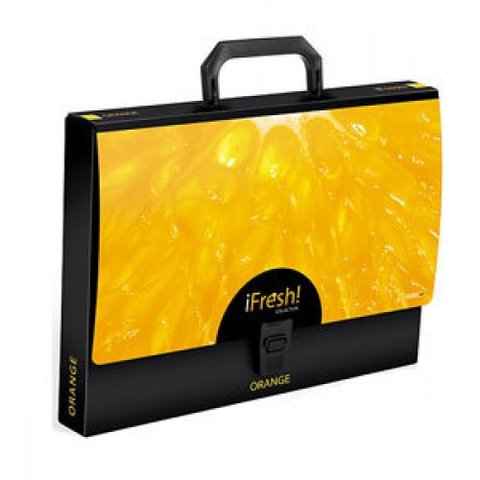 портфель пластиковый А4 с рисунком "IFRESH" апельсин Пп4_11263/029580