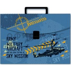 портфель пластиковый с рисунком “Военный Вертолёт” Ф+ арт3245