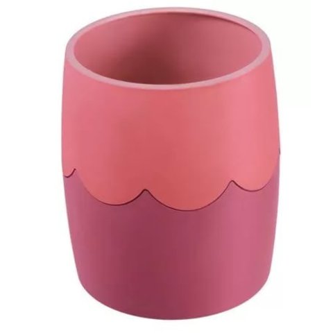 стакан для канцелярских принадлежностей двухцветный пластиковый СН506 Стамм розовый