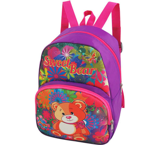 рюкзак мини для девочки Мишка розовый 890 Stelz
