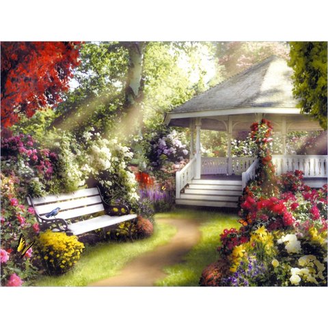 картина по номерам 40х50см RDG-0032 “Беседка в саду”