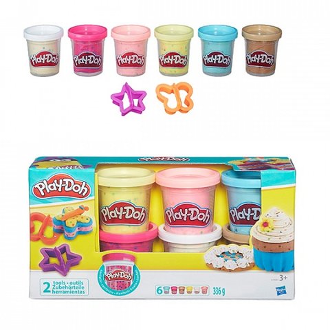 игровой набор Play Doh с конфетти 6 цветов В3423