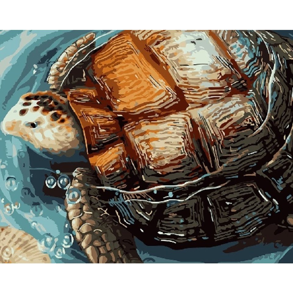 картина по номерам 40х50см RDG-2700 “Морская черепаха”
