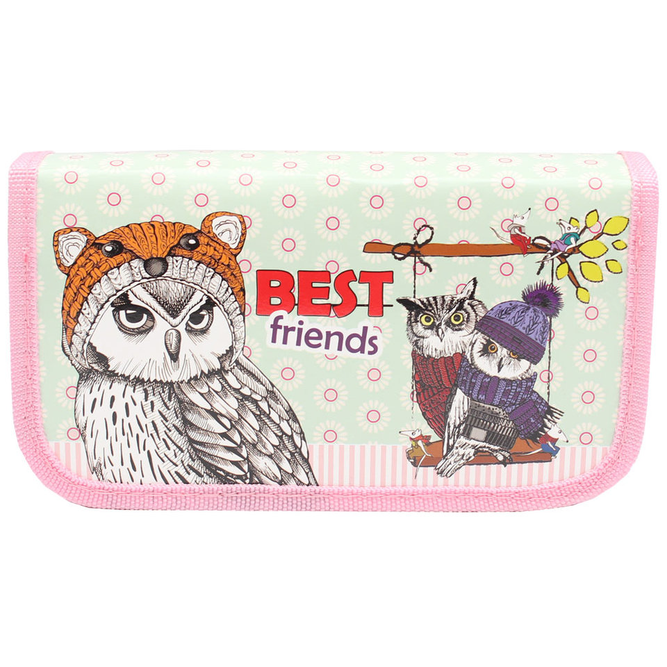 пенал Совы на качелях 2 отделения ПН-5839