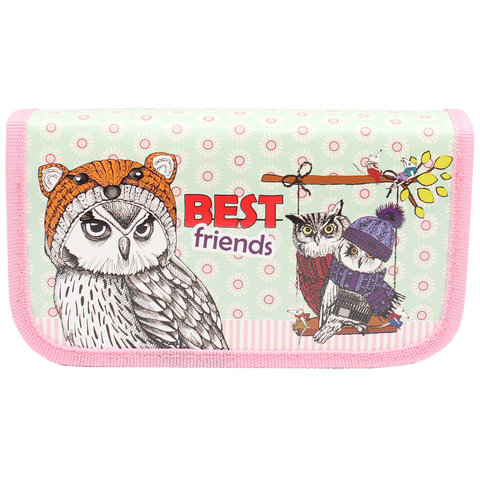 пенал Совы на качелях 2 отделения ПН-5839