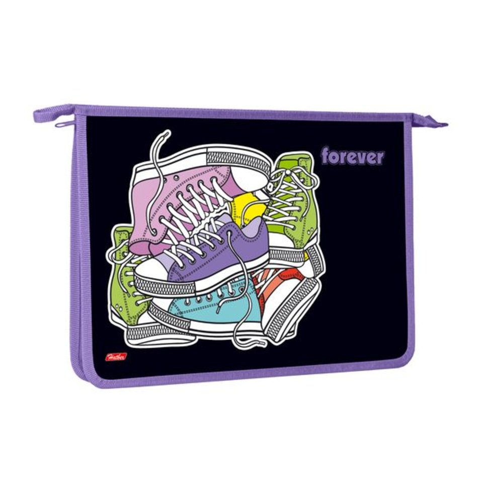 папка для тетрадей А4 Hatber Модные кеды на молнии АМс 14038