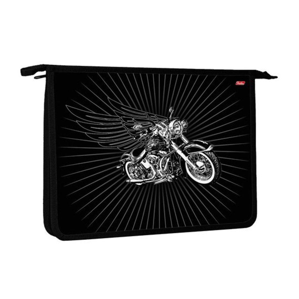 папка для тетрадей А4 Hatber MotorBike на молнии АМс 14045
