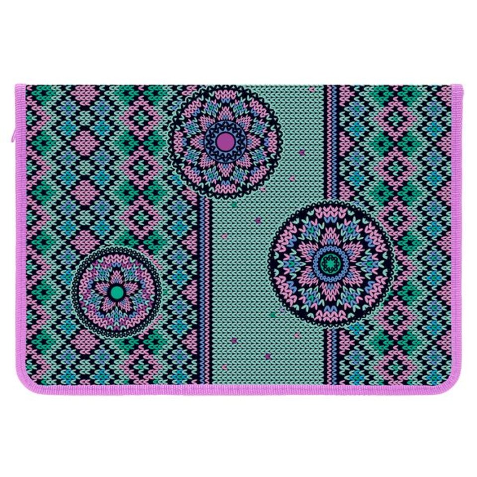 папка для труда А4 Hatber Вязаный узор с планкой Аmt 04009