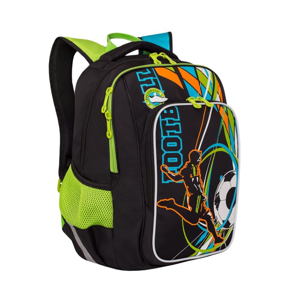 рюкзак для мальчика RB-861-2/1 черный Grizzly