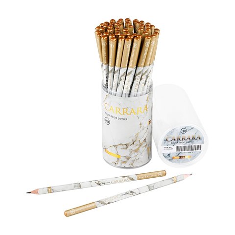 карандаш простой Carrara White трехгранный HB 21-0030/95