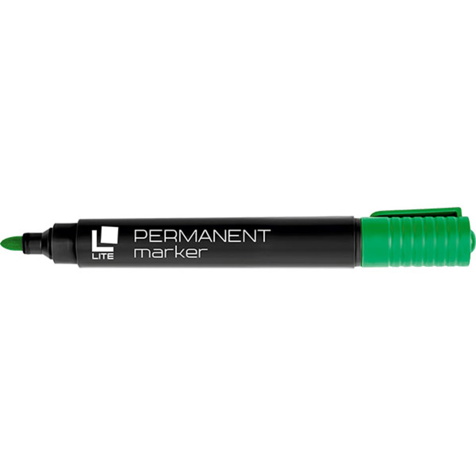 маркер перманентный круглый наконечник 2.5мм LITE зеленый