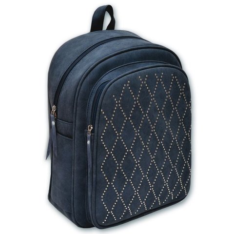 рюкзак кожзам Синий с заклепками 46067