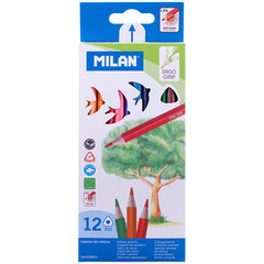 цветные карандаши 12 цветов MILAN "231"трехгранные
