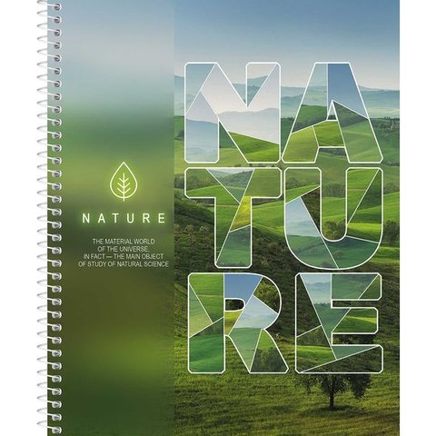 тетрадь 96 листов Nature на спирали (052655) в клетку