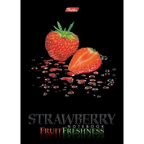 блокнот А6 80 листов Фрукты на черном 3D листов твердый переплет 05991 (050814)