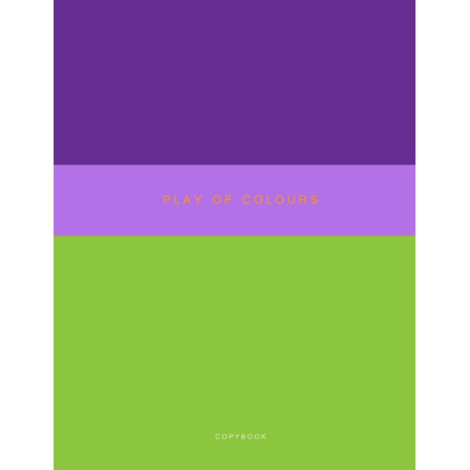 тетрадь А4 48 листов Неоновый дуэт зеленый + фиолетовый 4484371