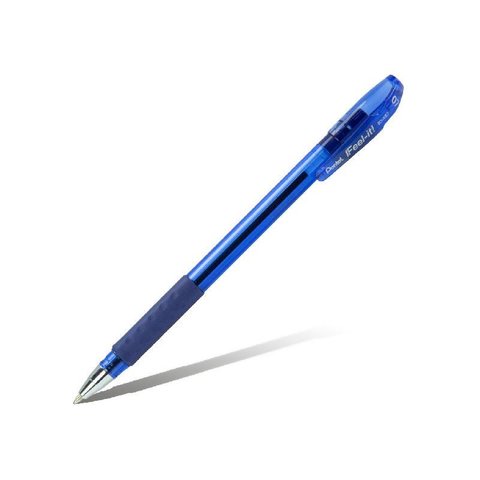 ручка шариковая Pentel Feel It! синяя металлический наконечник трехгранная