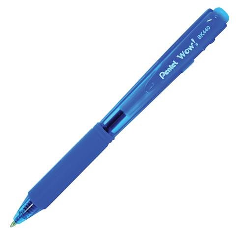 ручка шариковая Pentel автоматическая синяя, трехгранный корпус