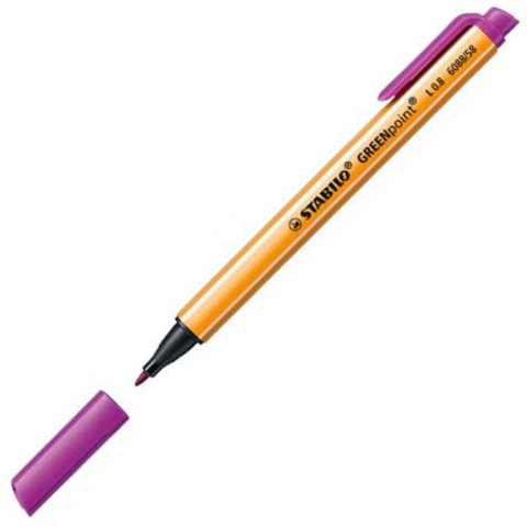 ручка капиллярная STABILO GREENPOINT 0.8мм фиолетовая 6088/58