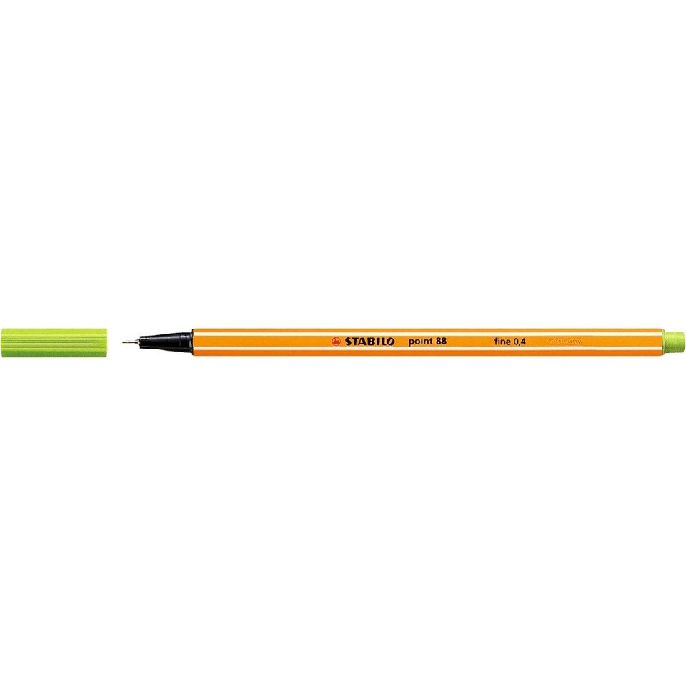 ручка капиллярная STABILO POINT 0.4мм Супер тонкий наконечник светло-зеленая