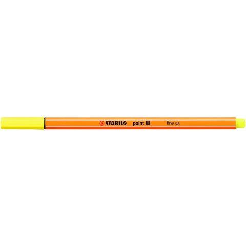 ручка капиллярная STABILO POINT 88 Супер тонкий наконечник. Цвет ручки неоновый желтый