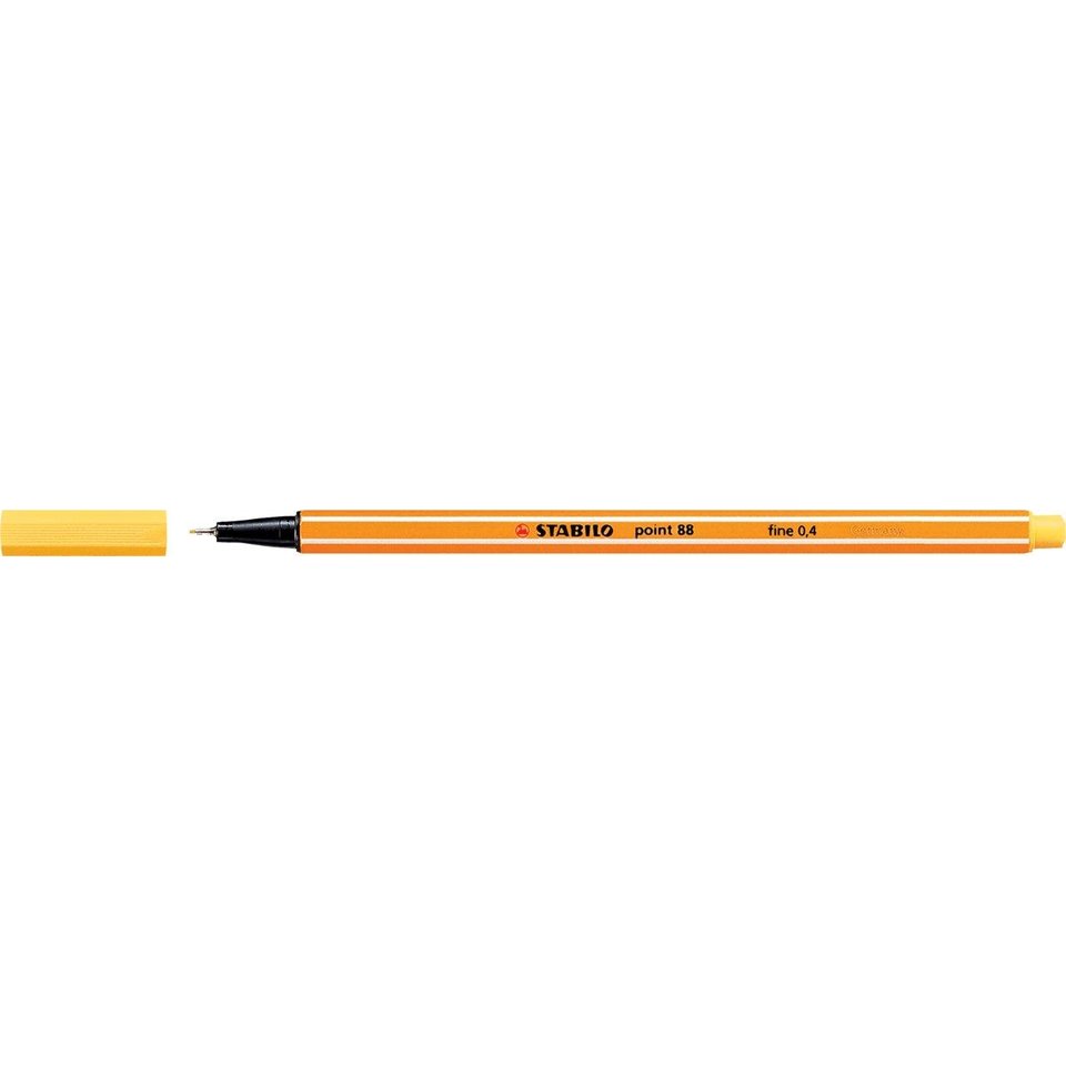 ручка капиллярная STABILO POINT 0.4мм Супер тонкий наконечник желтый