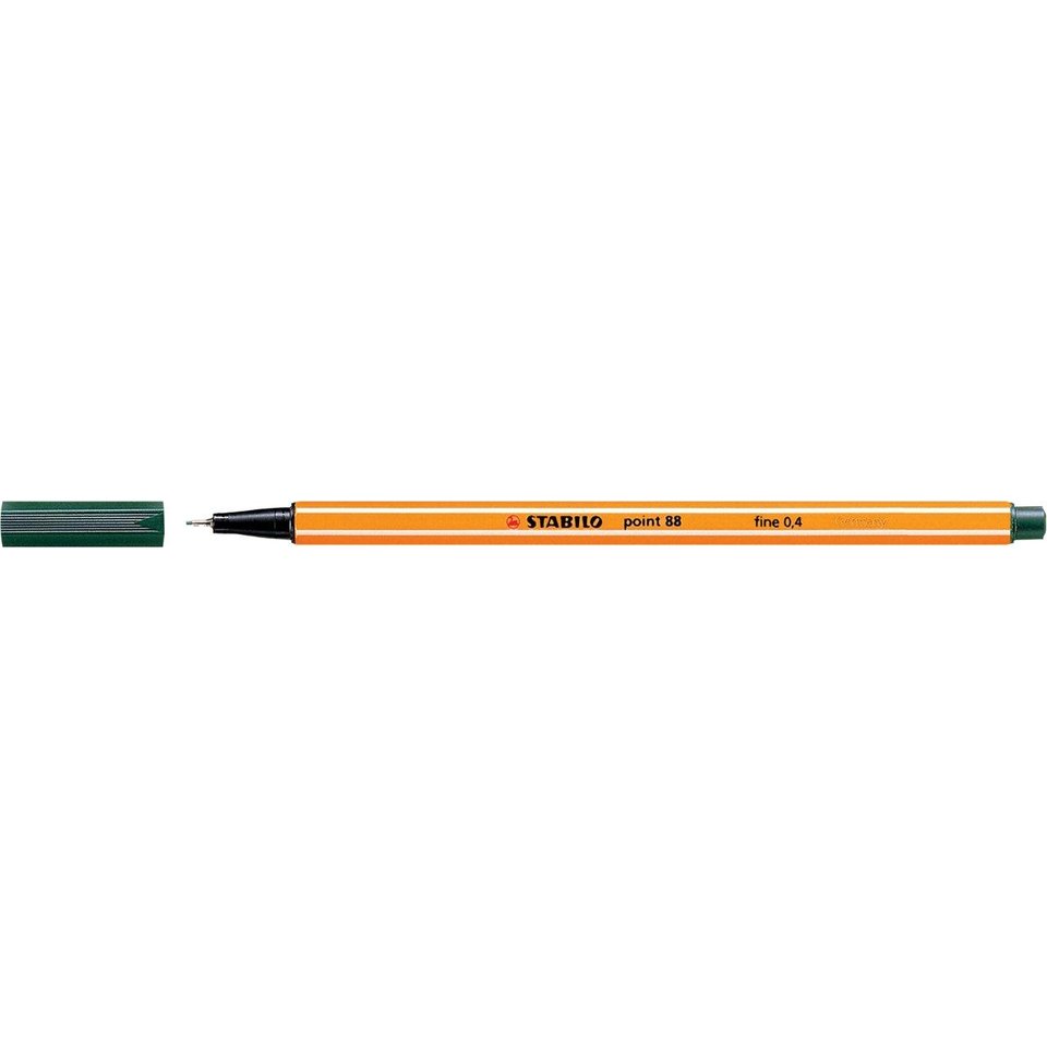 ручка капиллярная STABILO POINT 0.4мм Супер тонкий наконечник темно-зеленая