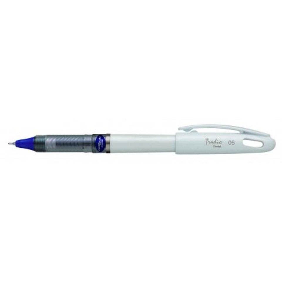 ручка гелевая PENTEL Tradio Energel синяя, белый корпус