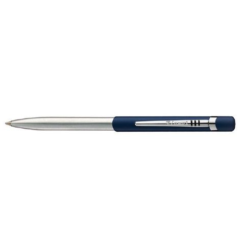ручка шариковая Luxor Gemini синий/хром