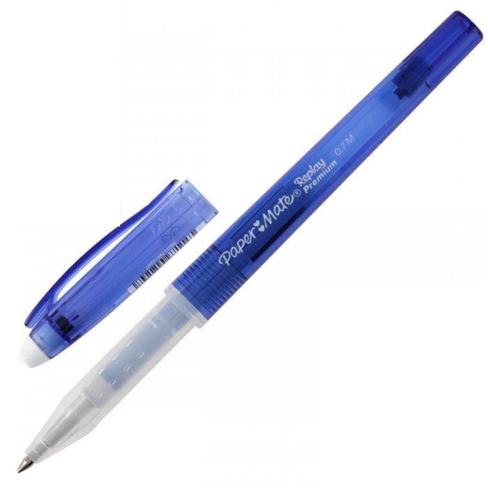 ручка гелевая PAPER MATE Replay Premium Пиши стирай синяя
