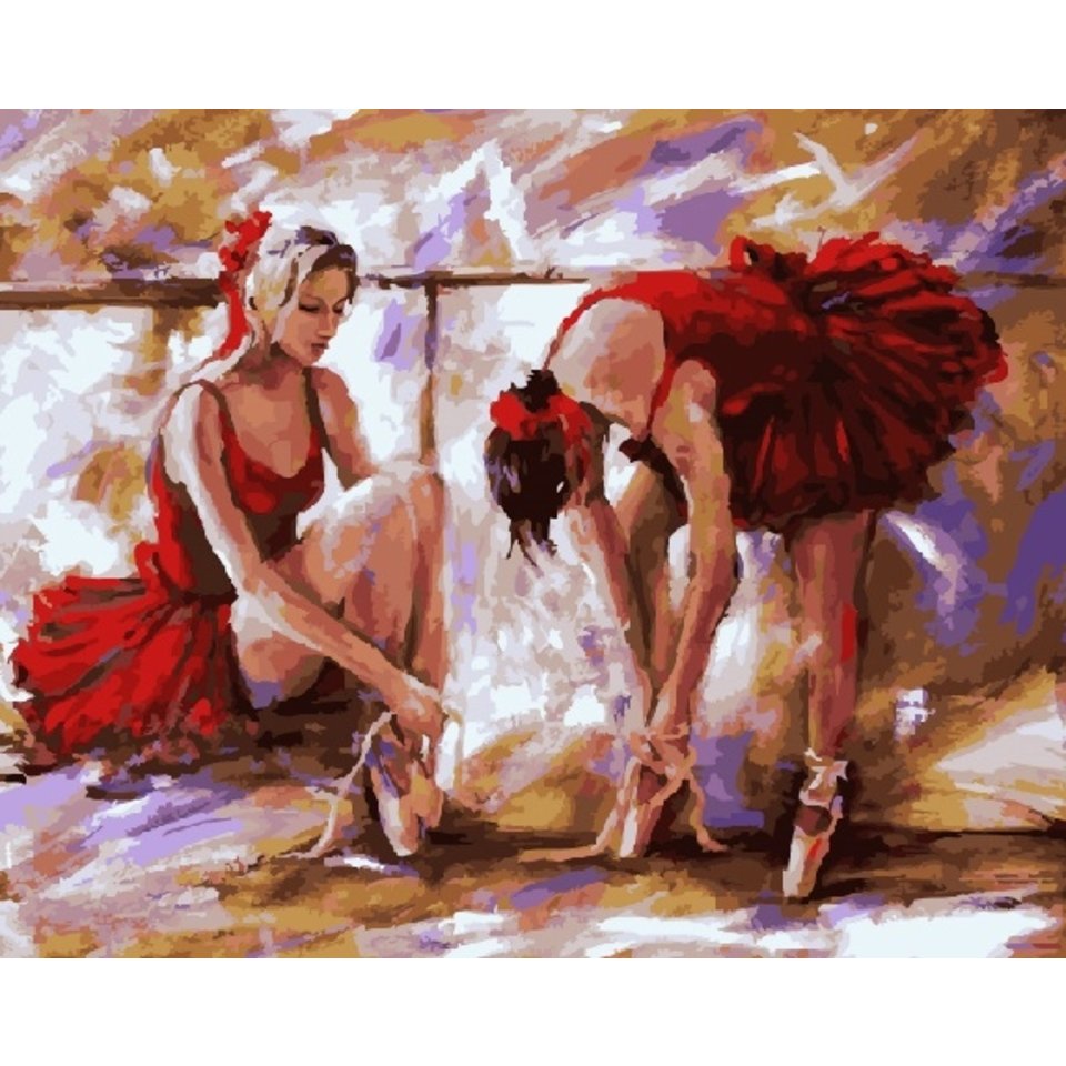 картина по номерам 40х50см GX21633 “Алые балерины”