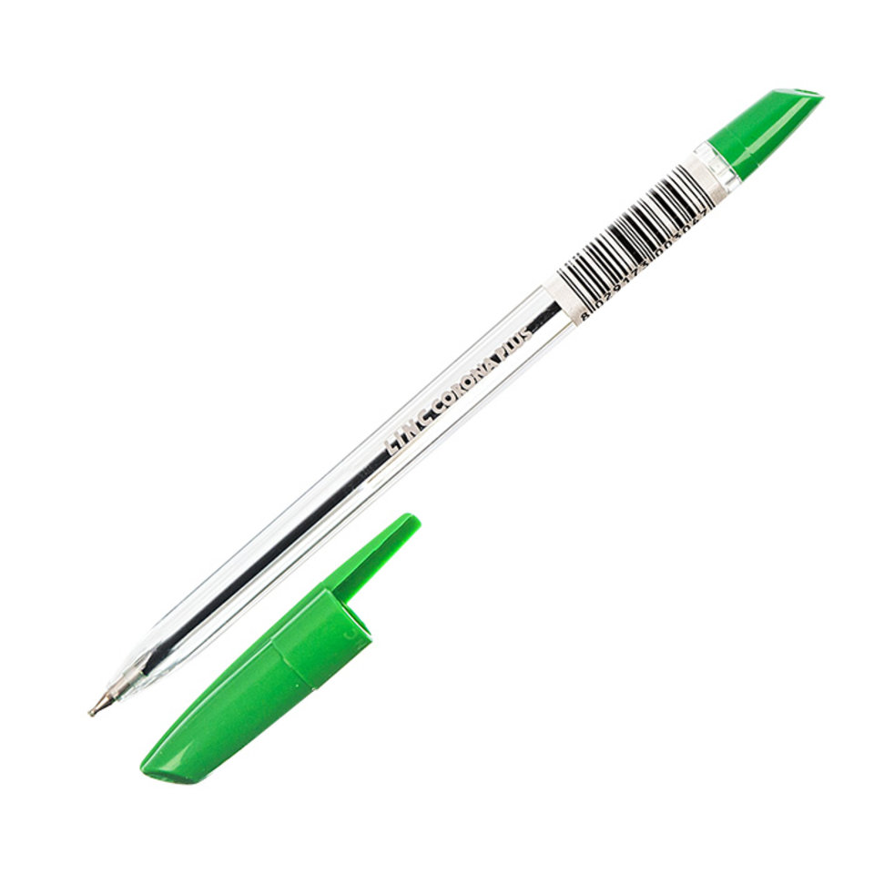 ручка шариковая LINC Corona Зелёная прозрачный корпус, масляная основа