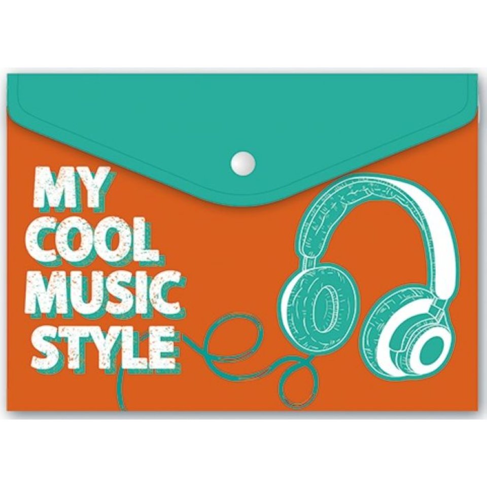 папка-конверт на кнопке А4 Наушники 46615