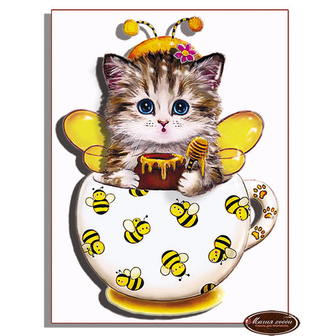 папертоль Коточашка-пчелка 10х12см РТ150096