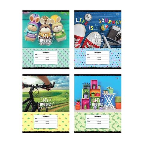 тетрадь 24 листа My hobbies в клетку 5679 (BG)