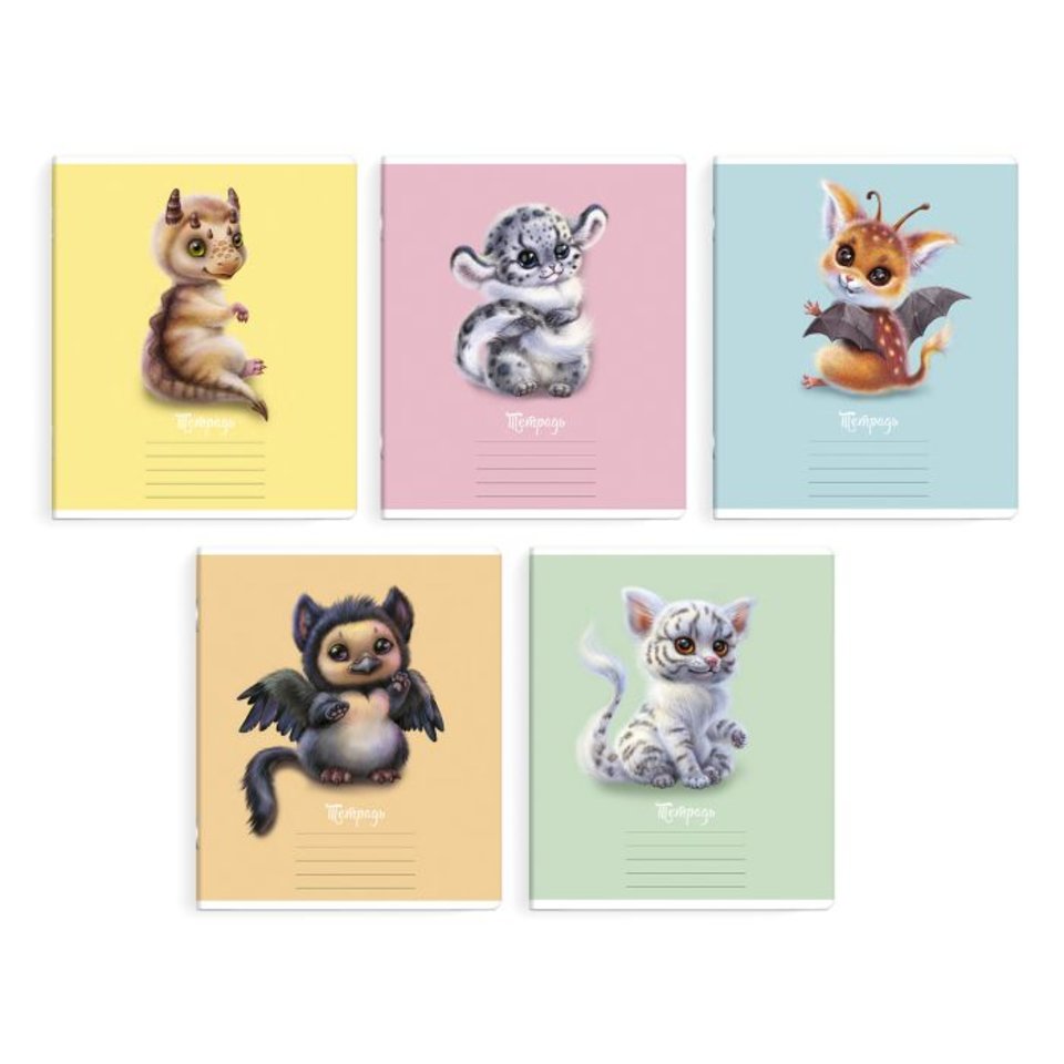 тетрадь 24 листа Милые зверюшки в клетку 52300