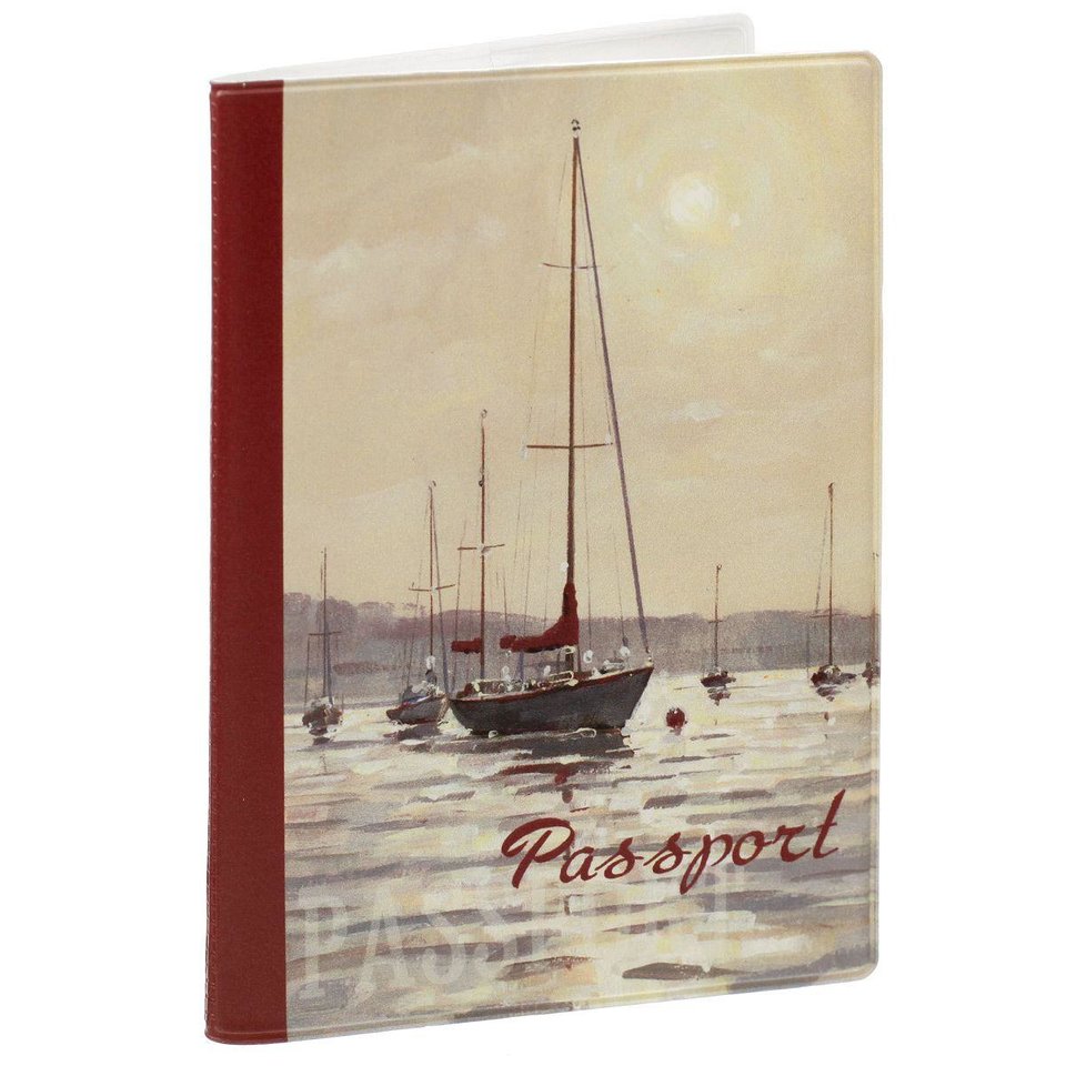 обложка для паспорта ПВХ Морской пейзаж 35680