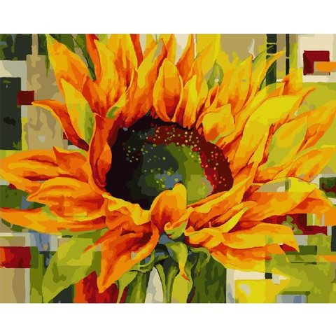 картина по номерам 40х50см PK24031 “Большой подсолнух”