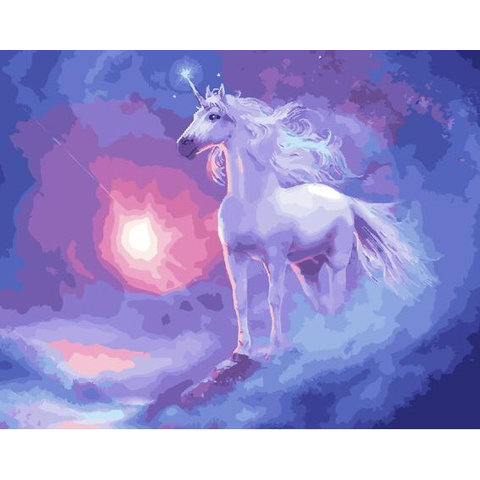 картина по номерам 40х50см PK26072 “Облачный единорог”