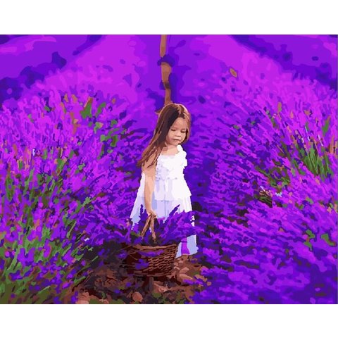 картина по номерам 40х50см PK24056 “В лавандовом поле”