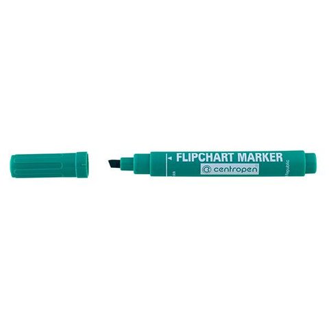 маркер для флипчарта скошенный наконечник 1-4.6мм Centropen 8560 зеленый
