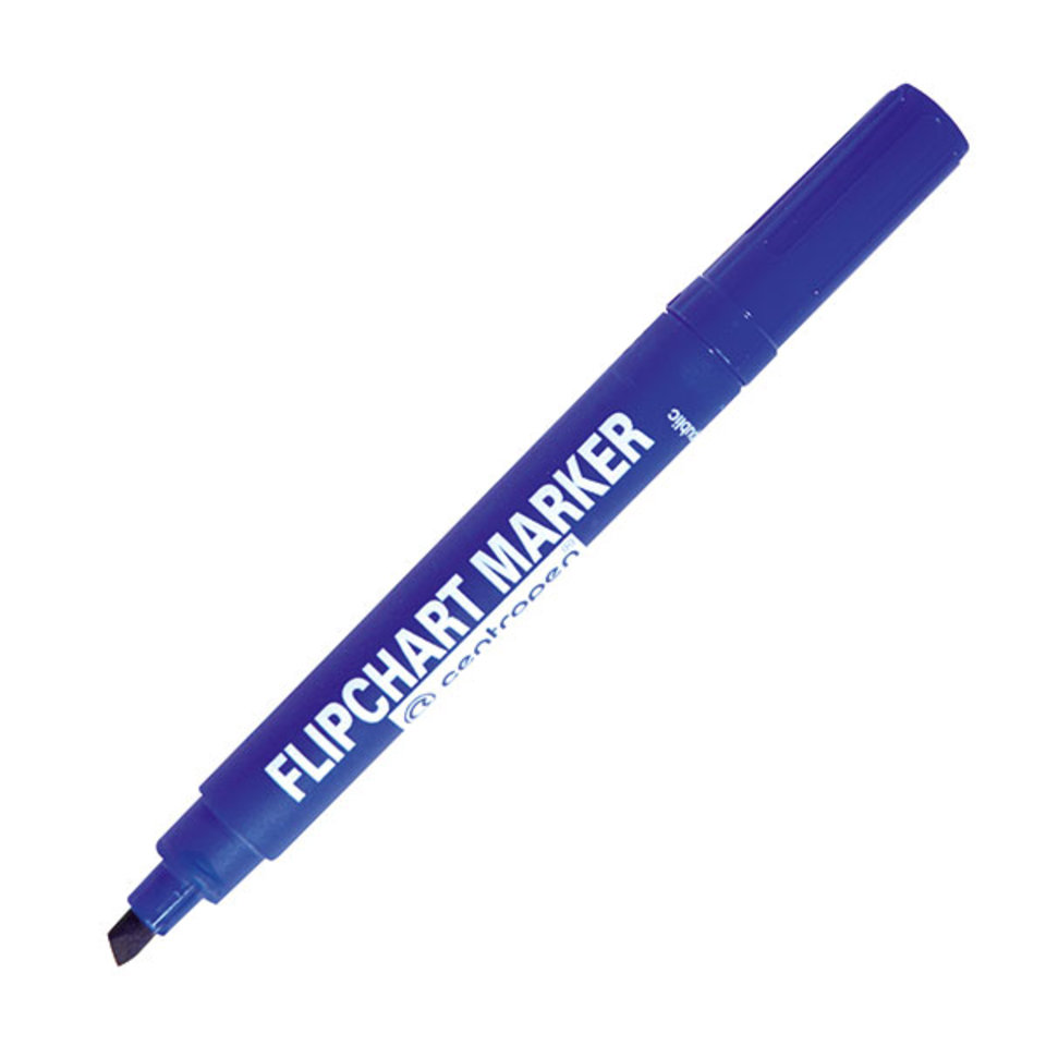 маркер для флипчарта скошенный наконечник 1-4.6мм Centropen 8560 синий