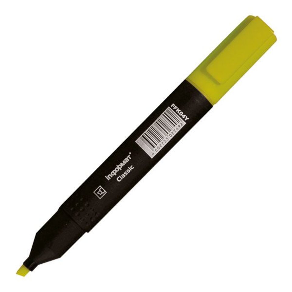 маркер текстовыделитель скошенный наконечник 1-4мм HIGHLIGHTER желтый