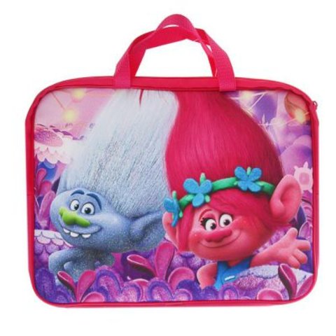 папка для тетрадей А4 с ручками Тролли на молнии 87489