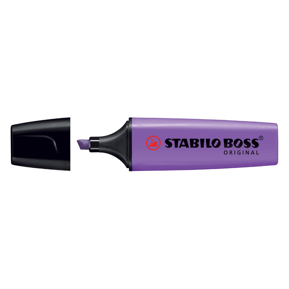 маркер текстовыделитель скошенный наконечник STABILO BOSS фиолетовый