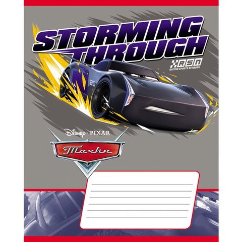 тетрадь 12 листов цветная Тачки (DISNEY) в линейку (057089) Хатбер