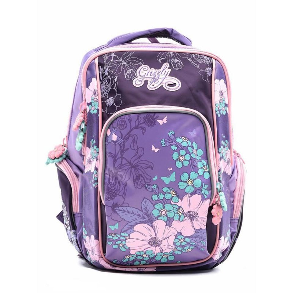 рюкзак для девочки RG-660-2/3 лиловый Grizzly
