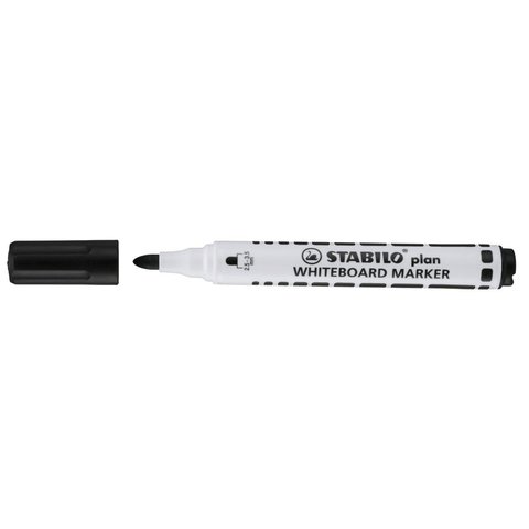 маркер для доски круглый наконечник STABILO Plan 64 черный