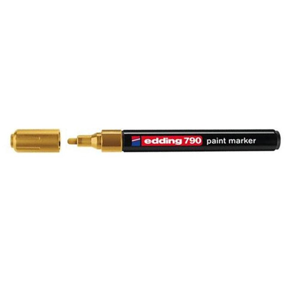 маркер краска круглый наконечник 2-4мм EDDING 790 PAINT Нитро золотой