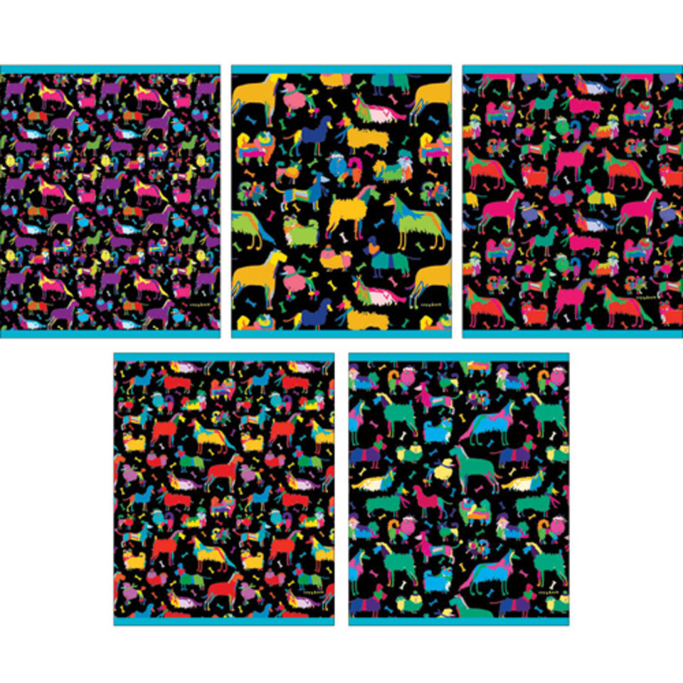 тетрадь 96 листов Яркие собачки в клетку 965816